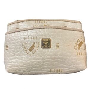 GITANO CLASSICS Cream and Gold Miniature Wallet, Rare Vintage